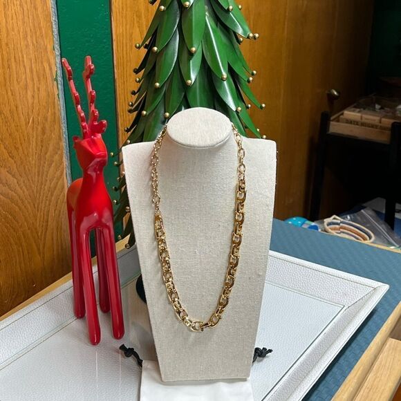 NWT, Storage Pouch & Gift 📦 Coach Chunky Signature Chain Link Necklace #TSNK - Picture 11 of 11